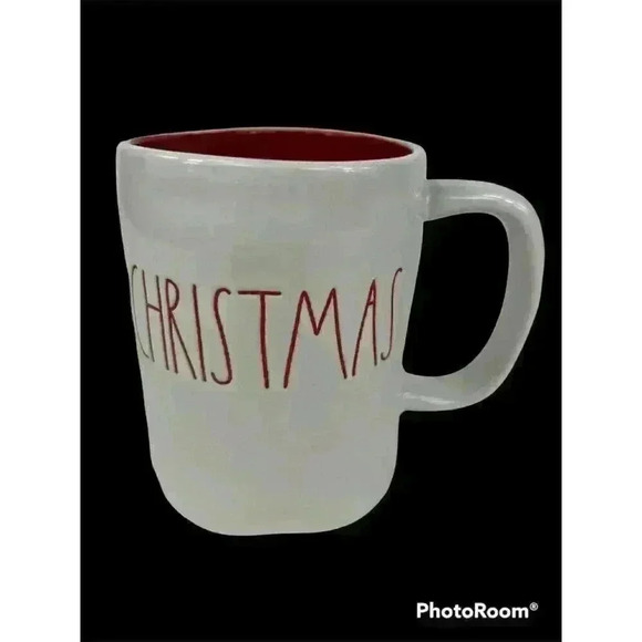 Rae Dunn MERRY CHRISTMAS Holiday Mug by Magenta Red Large Letter Farmhouse - Picture 2 of 6